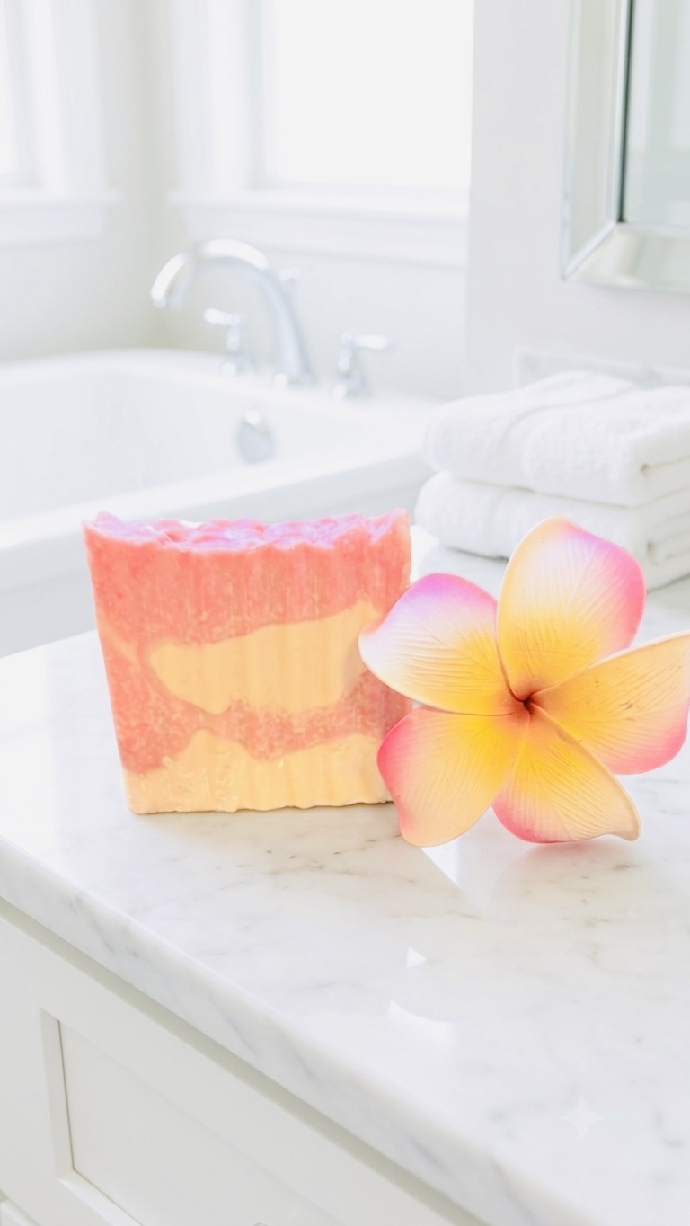 plumaria scented goat milk soap bar